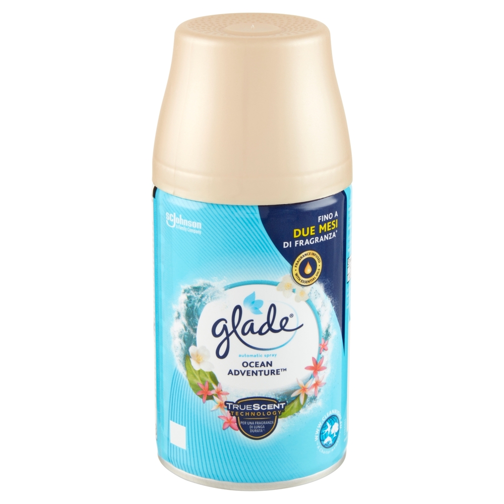 Glade Automatic Spray Ricarica, Profumatore per Ambienti, Fragranza Ocean Adventure 269ml